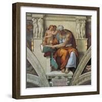 Sistine Chapel Ceiling, Cumaean Sibyl-Michelangelo Buonarroti-Framed Art Print