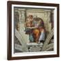 Sistine Chapel Ceiling, Cumaean Sibyl-Michelangelo Buonarroti-Framed Art Print