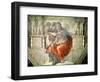 Sistine Chapel Ceiling: Delphic Sibyl-Michelangelo Buonarroti-Framed Premium Giclee Print