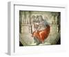 Sistine Chapel Ceiling: Delphic Sibyl-Michelangelo Buonarroti-Framed Premium Giclee Print