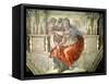 Sistine Chapel Ceiling: Delphic Sibyl-Michelangelo Buonarroti-Framed Stretched Canvas