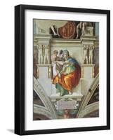 Sistine Chapel Ceiling, Delphic Sibyl-Michelangelo Buonarroti-Framed Art Print