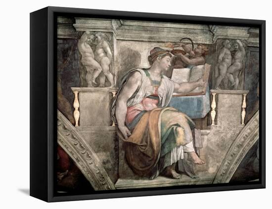 Sistine Chapel Ceiling: Erythraean Sibyl, 1508-12-Michelangelo Buonarroti-Framed Stretched Canvas