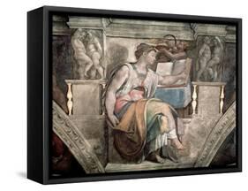 Sistine Chapel Ceiling: Erythraean Sibyl, 1508-12-Michelangelo Buonarroti-Framed Stretched Canvas