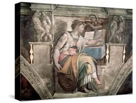 Sistine Chapel Ceiling: Erythraean Sibyl, 1508-12-Michelangelo Buonarroti-Stretched Canvas
