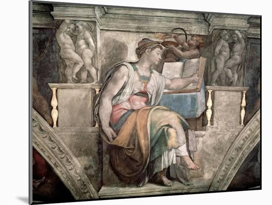 Sistine Chapel Ceiling: Erythraean Sibyl, 1508-12-Michelangelo Buonarroti-Mounted Giclee Print