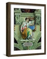 Sistine Chapel Ceiling, Erythraean Sibyl-Michelangelo Buonarroti-Framed Art Print