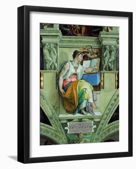 Sistine Chapel Ceiling, Erythraean Sibyl-Michelangelo Buonarroti-Framed Art Print