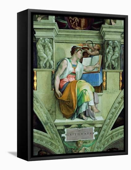 Sistine Chapel Ceiling, Erythraean Sibyl-Michelangelo Buonarroti-Framed Stretched Canvas