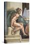 Sistine Chapel Ceiling, Female Nude-Michelangelo Buonarroti-Stretched Canvas