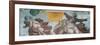 Sistine Chapel Ceiling, God Creating Sun and Moon-Michelangelo Buonarroti-Framed Premium Giclee Print