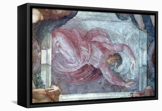 Sistine Chapel Ceiling, God Dividing Light from Darkness-Michelangelo Buonarroti-Framed Stretched Canvas