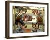 Sistine Chapel Ceiling: God Separating the Land from the Sea, with Four Ignudi, 1510-Michelangelo Buonarroti-Framed Giclee Print
