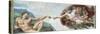 Sistine Chapel Ceiling, God to uches Adam with His Finger-Michelangelo Buonarroti-Stretched Canvas