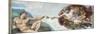 Sistine Chapel Ceiling, God to uches Adam with His Finger-Michelangelo Buonarroti-Mounted Art Print