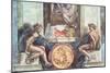 Sistine Chapel Ceiling: Ignudi-Michelangelo Buonarroti-Mounted Giclee Print