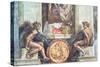 Sistine Chapel Ceiling: Ignudi-Michelangelo Buonarroti-Stretched Canvas