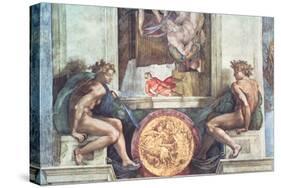 Sistine Chapel Ceiling: Ignudi-Michelangelo Buonarroti-Stretched Canvas
