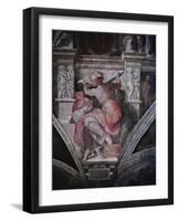 Sistine Chapel Ceiling: Libyan Sibyl, C.1508-10 (Fresco)-Michelangelo Buonarroti-Framed Giclee Print