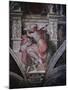 Sistine Chapel Ceiling: Libyan Sibyl, C.1508-10 (Fresco)-Michelangelo Buonarroti-Mounted Giclee Print