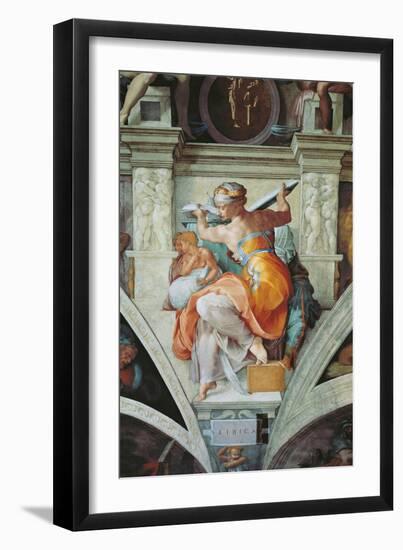 Sistine Chapel Ceiling, Libyan Sybil-Michelangelo Buonarroti-Framed Art Print