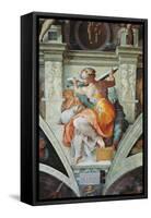 Sistine Chapel Ceiling, Libyan Sybil-Michelangelo Buonarroti-Framed Stretched Canvas