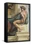 Sistine Chapel Ceiling, Male Nude-Michelangelo Buonarroti-Framed Stretched Canvas