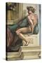 Sistine Chapel Ceiling, Male Nude-Michelangelo Buonarroti-Stretched Canvas