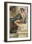 Sistine Chapel Ceiling, Male Nude-Michelangelo Buonarroti-Framed Art Print