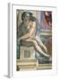 Sistine Chapel Ceiling, Male Nude-Michelangelo Buonarroti-Framed Art Print