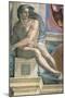 Sistine Chapel Ceiling, Male Nude-Michelangelo Buonarroti-Mounted Art Print