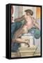 Sistine Chapel Ceiling, Male Nude-Michelangelo Buonarroti-Framed Stretched Canvas