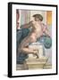 Sistine Chapel Ceiling, Male Nude-Michelangelo Buonarroti-Framed Art Print