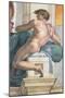 Sistine Chapel Ceiling, Male Nude-Michelangelo Buonarroti-Mounted Art Print