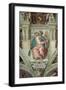 Sistine Chapel Ceiling, Prophet Isaiah-Michelangelo Buonarroti-Framed Art Print