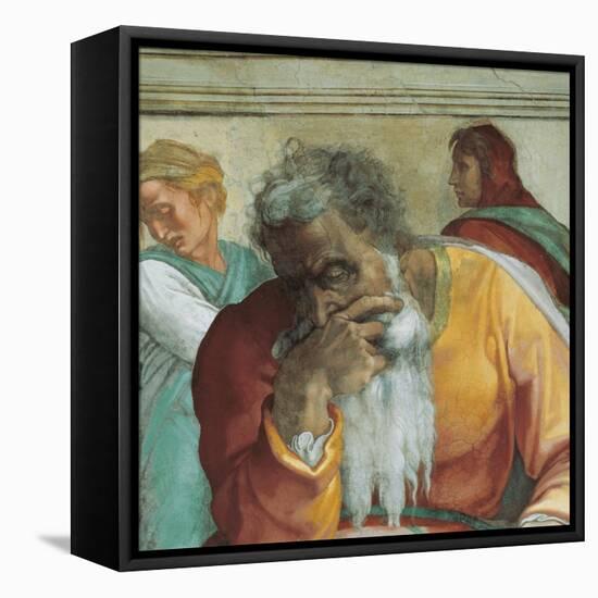 Sistine Chapel Ceiling, Prophet Jeremiah-Michelangelo Buonarroti-Framed Stretched Canvas