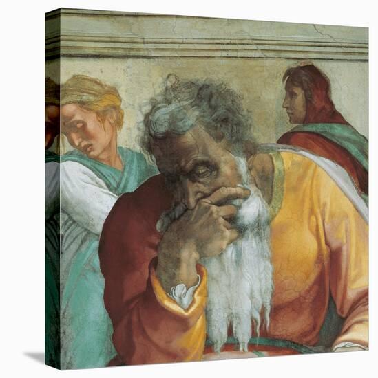 Sistine Chapel Ceiling, Prophet Jeremiah-Michelangelo Buonarroti-Stretched Canvas