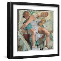 Sistine Chapel Ceiling, Prophet Jonah-Michelangelo Buonarroti-Framed Art Print