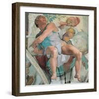 Sistine Chapel Ceiling, Prophet Jonah-Michelangelo Buonarroti-Framed Art Print