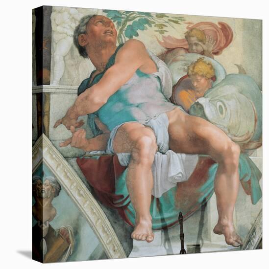 Sistine Chapel Ceiling, Prophet Jonah-Michelangelo Buonarroti-Stretched Canvas