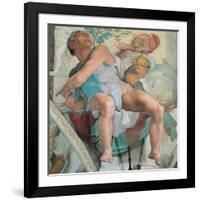 Sistine Chapel Ceiling, Prophet Jonah-Michelangelo Buonarroti-Framed Art Print