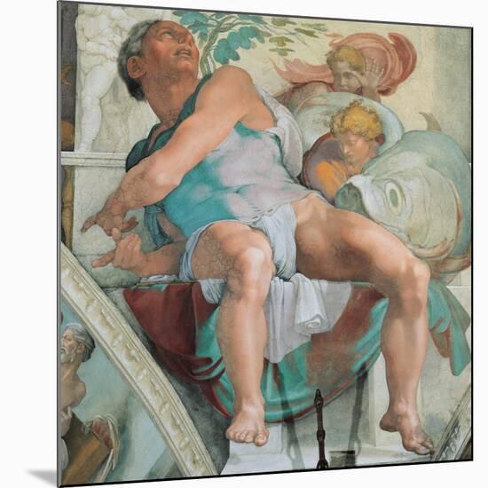 Sistine Chapel Ceiling, Prophet Jonah-Michelangelo Buonarroti-Mounted Art Print