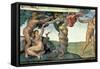 Sistine Chapel Ceiling : the Fall of Man, 1510-Michelangelo Buonarroti-Framed Stretched Canvas
