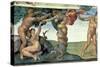 Sistine Chapel Ceiling : the Fall of Man, 1510-Michelangelo Buonarroti-Stretched Canvas