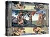 Sistine Chapel Ceiling: the Fall of Man and the Expulsion from the Garden of Eden-Michelangelo Buonarroti-Stretched Canvas