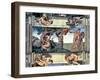 Sistine Chapel Ceiling: the Fall of Man and the Expulsion from the Garden of Eden-Michelangelo Buonarroti-Framed Giclee Print
