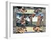 Sistine Chapel Ceiling: the Fall of Man and the Expulsion from the Garden of Eden-Michelangelo Buonarroti-Framed Giclee Print