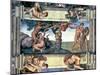 Sistine Chapel Ceiling: the Fall of Man and the Expulsion from the Garden of Eden-Michelangelo Buonarroti-Mounted Giclee Print