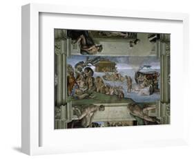 Sistine Chapel Ceiling: the Flood, 1508-12-Michelangelo Buonarroti-Framed Giclee Print