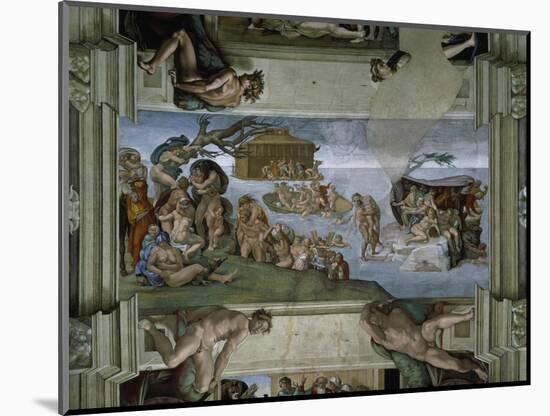 Sistine Chapel Ceiling: the Flood, 1508-12-Michelangelo Buonarroti-Mounted Giclee Print